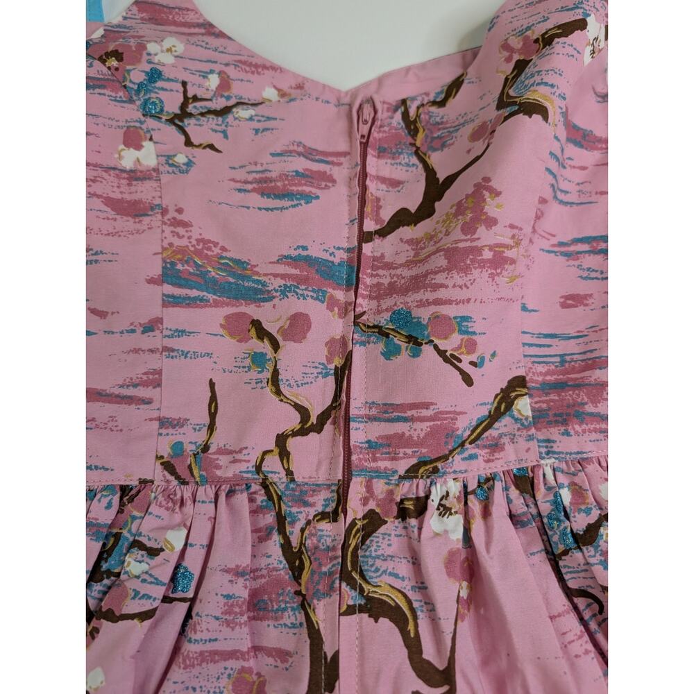 Hell Bunny Jenna Retro Sundress Size XS Cherry Blossom - Picture 7 of 15